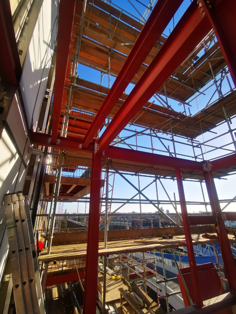 Precision steel structural framework
